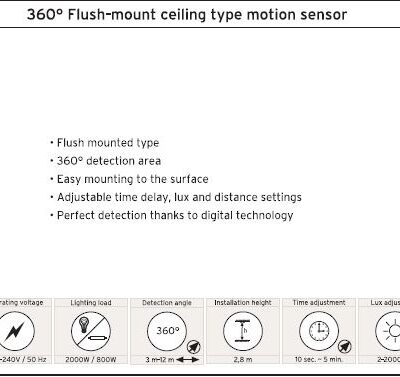 سنسور360 سقفی روکار na.De مدل 10466