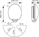 چراغ دیواری سنسوردار na.De مدل 10800