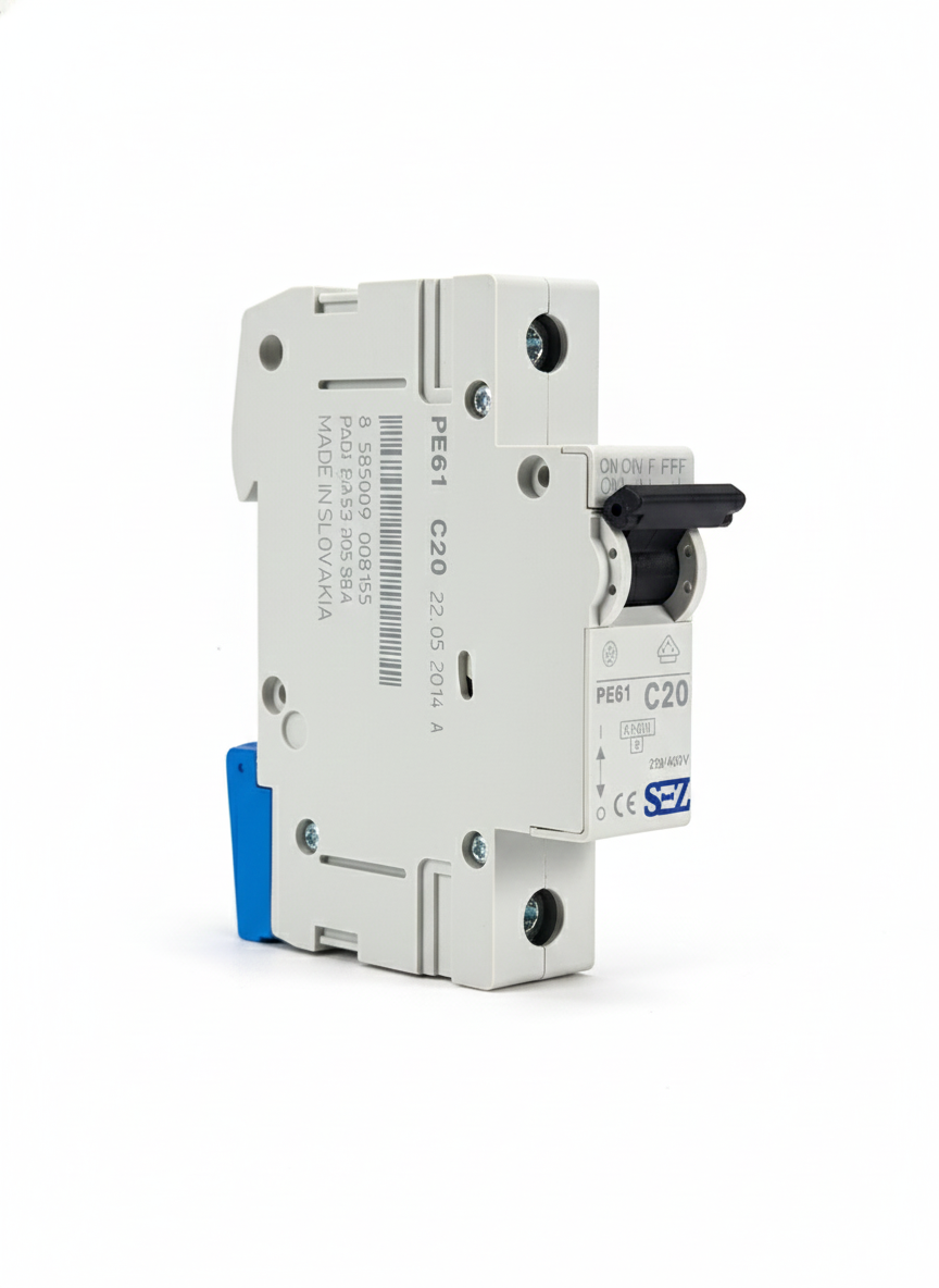کلید مینیاتوری تک پل 20 آمپر موتوری 6KA