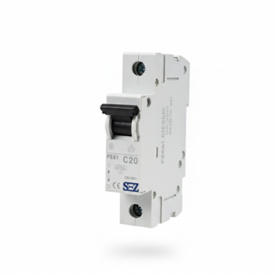 کلید مینیاتوری تک پل 20 آمپر موتوری 6KA