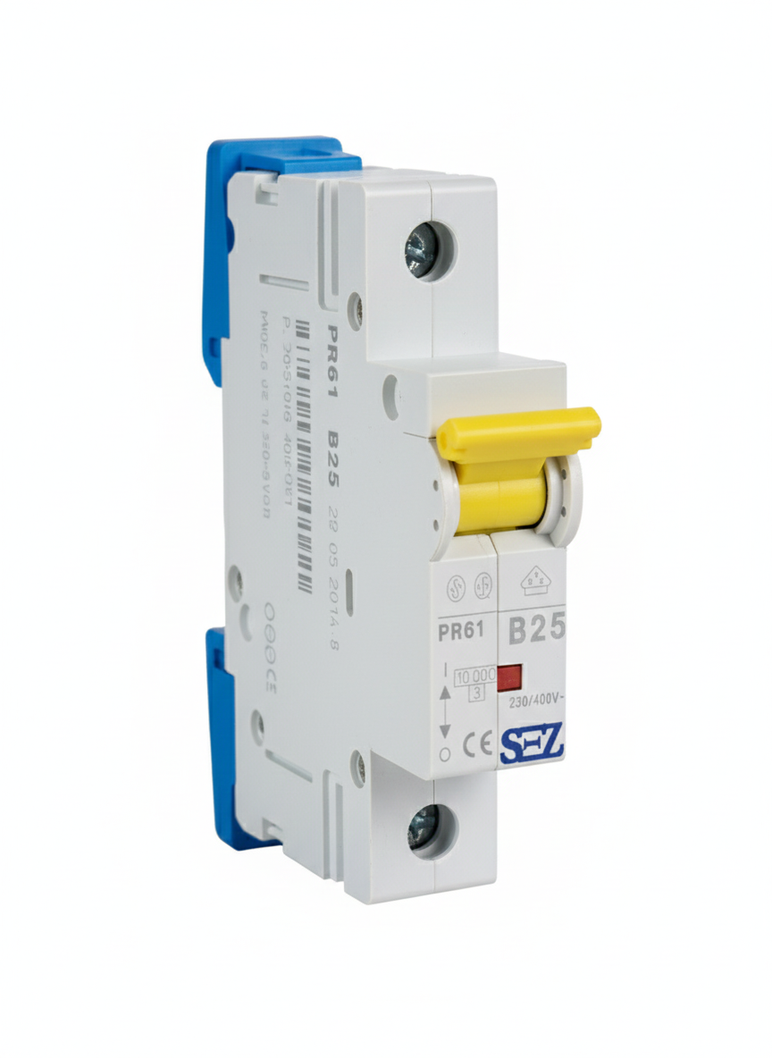 کلید مینیاتوری تک پل 25 آمپر روشنایی 10KA