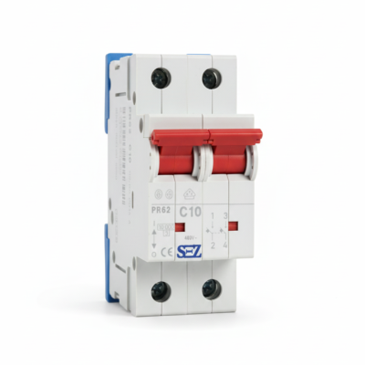 کلید مینیاتوری دو پل 10 آمپر موتوری 10KA