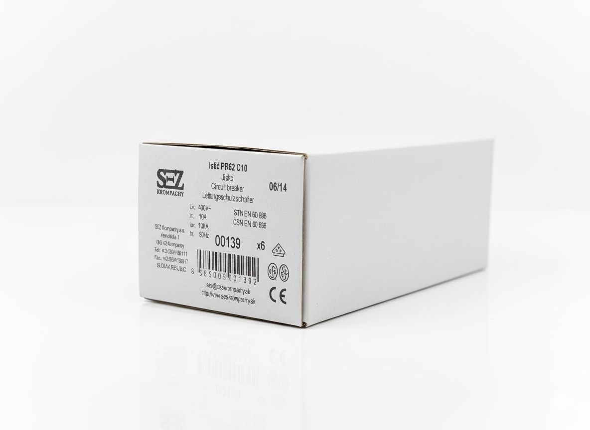 کلید مینیاتوری دو پل 10 آمپر موتوری 10KA