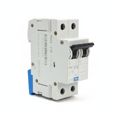 کلید مینیاتوری دو پل 16 آمپر موتوری 6KA