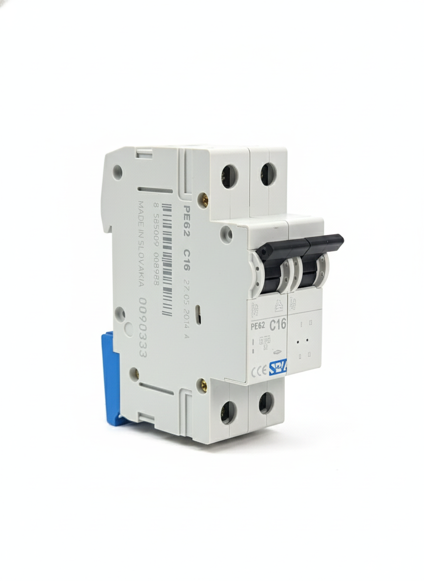 کلید مینیاتوری دو پل 16 آمپر موتوری 6KA