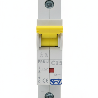 کلید مینیاتوری تک پل 25 آمپر موتوری 4.5KA