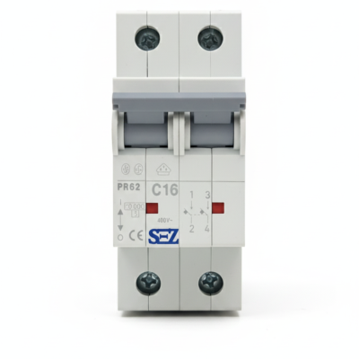 کلید مینیاتوری دو پل 16 آمپر موتوری 10KA