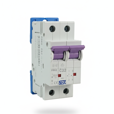 کلید مینیاتوری دو پل 32 آمپرموتوری 10KA