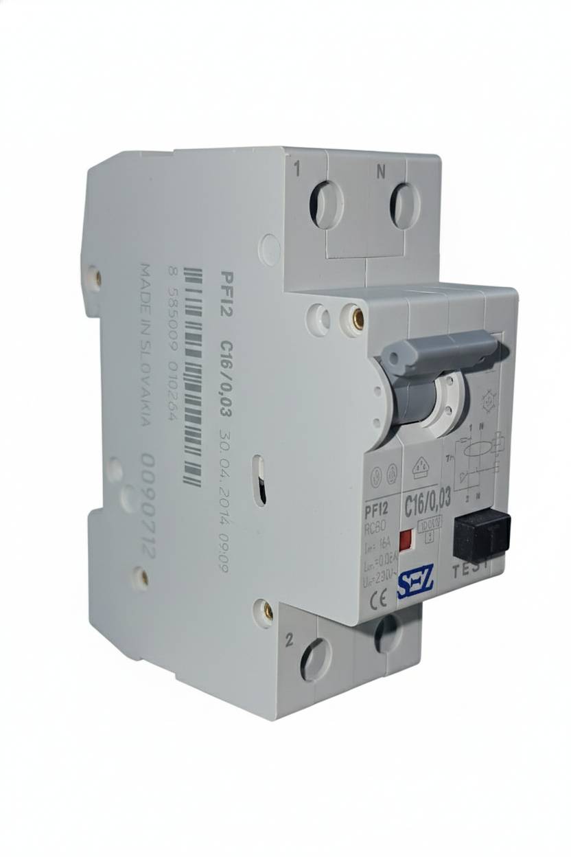کلید محافظ‌جان ترکیبی (RCBO) SEZ مدل PFI2 C16/0.03