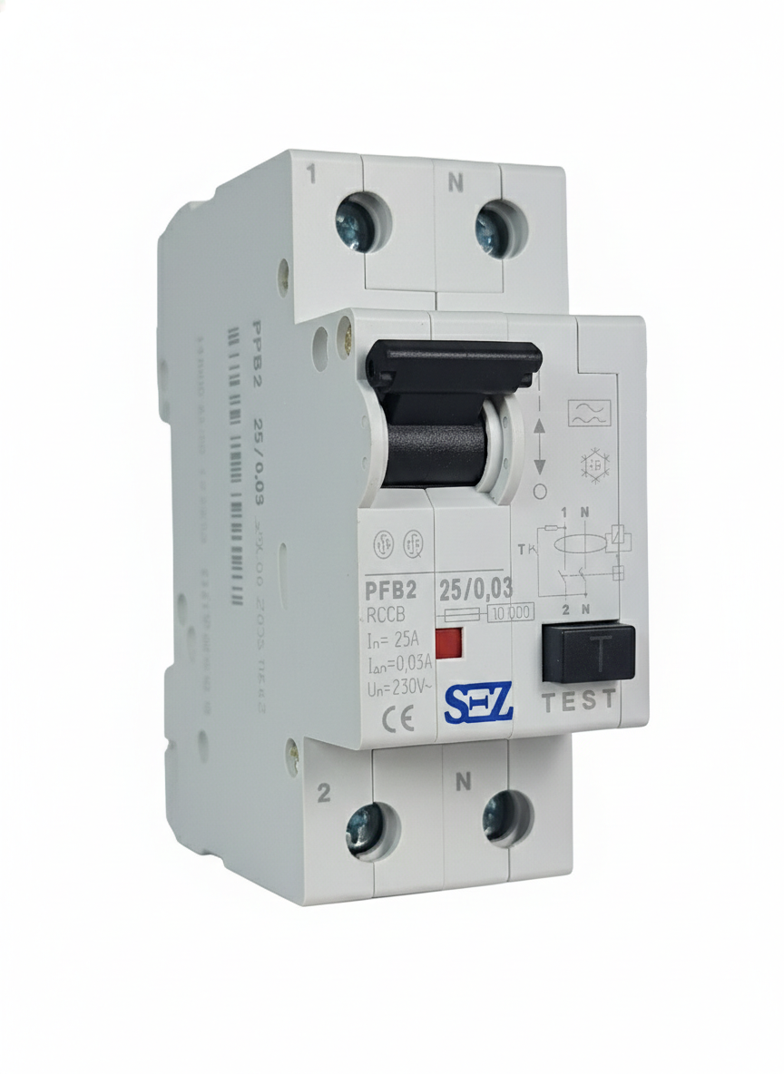 کلید محافظ جان دو پل 25 آمپر PFB2