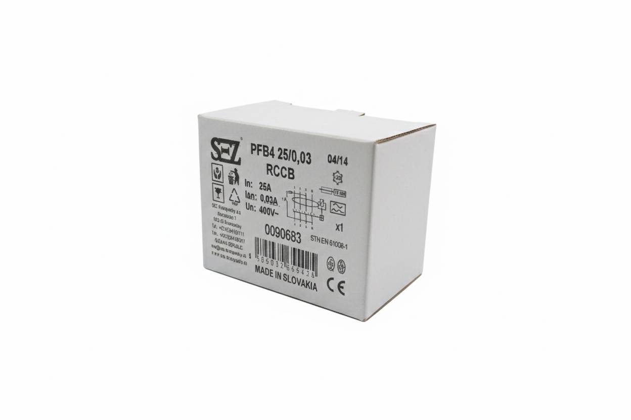 کلید محافظ جان چهار پل 25 آمپر SEZ مدل PFB4 25/0.03