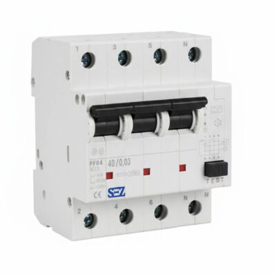 کلید محافظ جان چهار پل 40 آمپر SEZ مدل PFB4 40/0.03