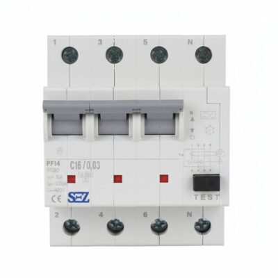 کلید محافظ‌جان ترکیبی چهارپل SEZ مدل PFI4 C16/0.03