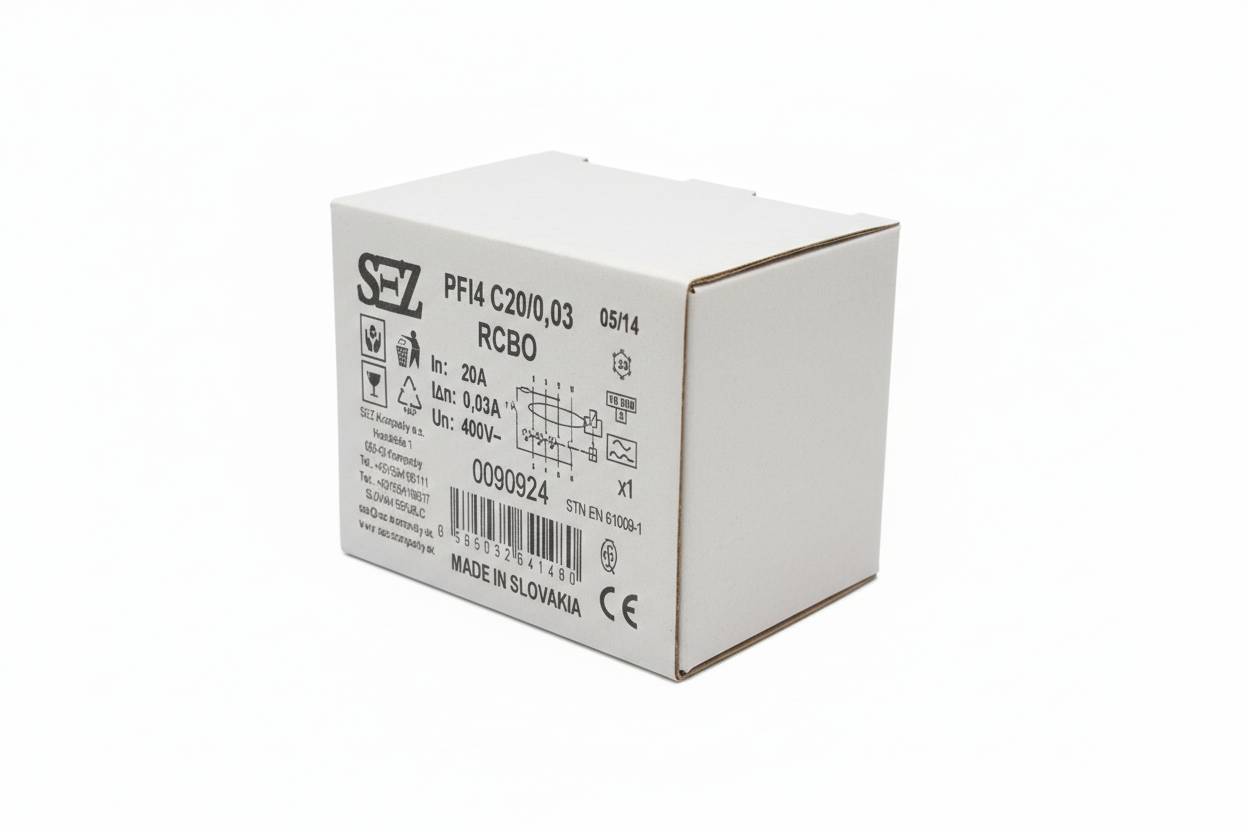 کلید محافظ‌جان ترکیبی چهارپل SEZ مدل PFI4 C20/0.03