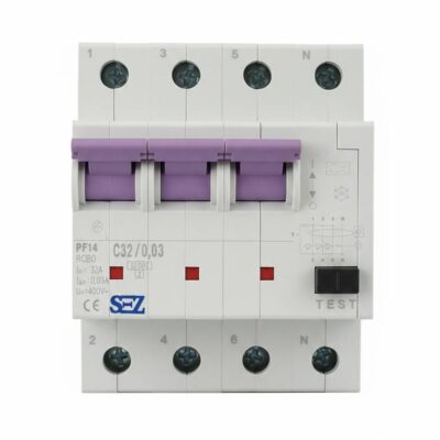 کلید محافظ‌جان ترکیبی چهارپل SEZ مدل PFI4 C32/0.03